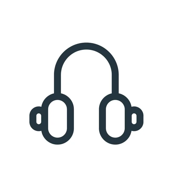 Web Mobil Uygulaması Tasarımı Kulaklık Logo Kavramı Için Beyaz Arka — Stok Vektör