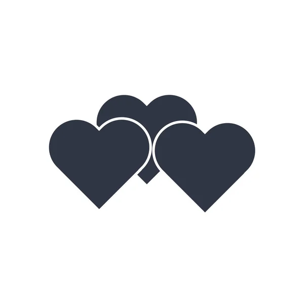 Vector Icono Corazón Aislado Fondo Blanco Para Diseño Web Aplicación — Vector de stock