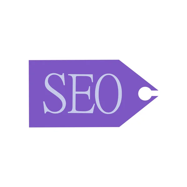 Seo Tag Icon Vector Isolato Sfondo Bianco Progettazione App Web — Vettoriale Stock