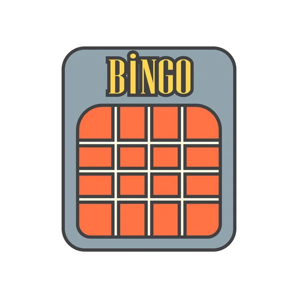 Vector Icono Bingo Aislado Sobre Fondo Blanco Para Diseño Aplicaciones — Archivo Imágenes Vectoriales