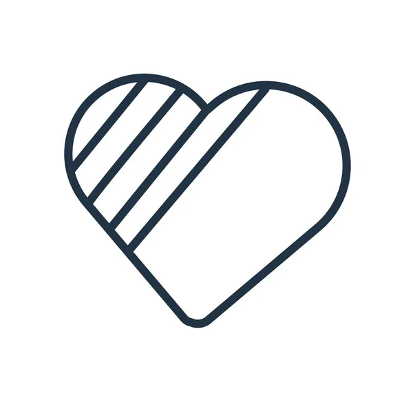 Διάνυσμα Εικονίδιο Καρδιά Απομονωθεί Λευκό Φόντο Διαφανή Σημάδι Καρδιά — Διανυσματικό Αρχείο
