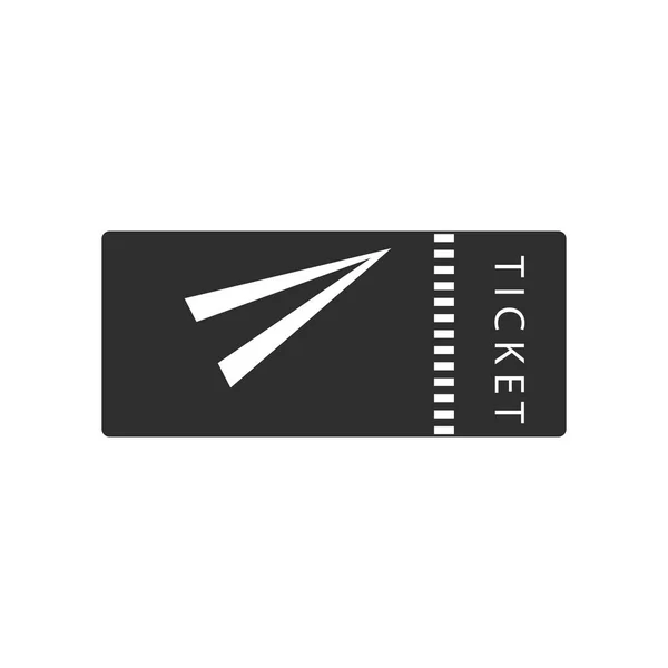 Airplane Flight Tickets Icon Vector Isolato Sfondo Bianco Progettazione App — Vettoriale Stock