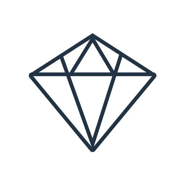 Vetor Ícone Diamante Isolado Fundo Branco Sinal Transparente Diamante — Vetor de Stock