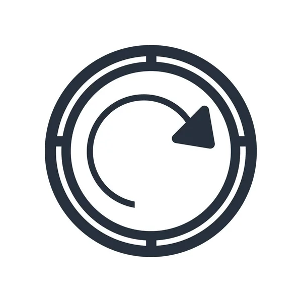 Actualizar Página Flecha Botón Icono Vector Aislado Sobre Fondo Blanco — Vector de stock
