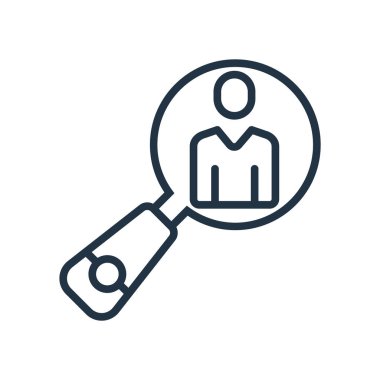 İnsan kaynakları simge vektör beyaz arka plan üzerinde insan kaynakları şeffaf işareti izole