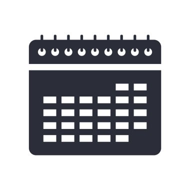 Okul takvim simgesini vektör web ve mobil uygulaması tasarımı, okul takvim logo kavramı üzerinde izole beyaz arka plan