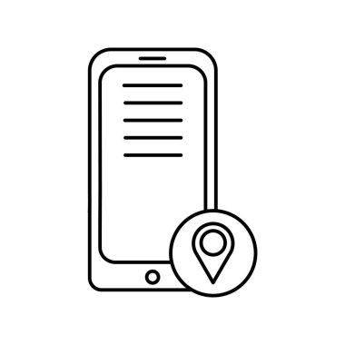 Web ve mobil uygulaması tasarımı, Smartphone logo kavramı için beyaz arka plan üzerinde izole Smartphone simge vektör