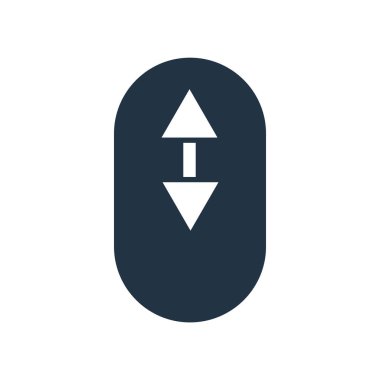 Beyaz arka plan üzerinde kaydırma şeffaf işareti izole kaydırma simge vektör