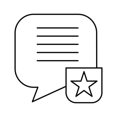 Konuşma balonu simgesinin üzerinde izole beyaz arka plan web ve mobil uygulaması tasarımı, konuşma balonu logosu kavramı için vektör