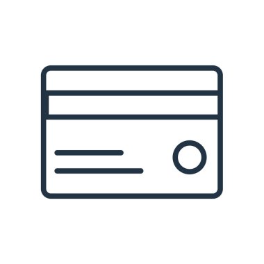 Kredi kartı simge vektör beyaz arka plan üzerinde kredi kartı şeffaf işareti izole