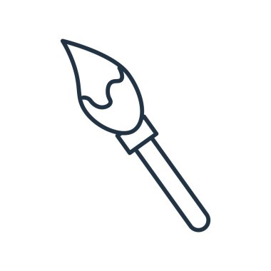 Boya fırça simge vektör, beyaz arka plan üzerinde izole boya fırça şeffaf işareti