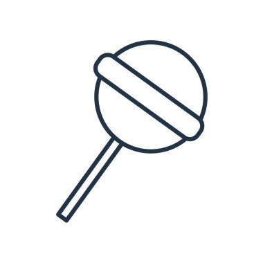 Beyaz arka plan üzerinde lolipop şeffaf işareti izole lolipop simge vektör