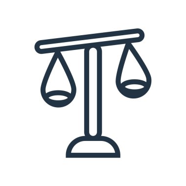 Beyaz arka plan üzerinde denge şeffaf işareti izole denge simge vektör