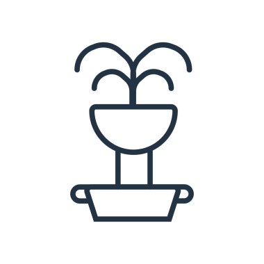 Beyaz arka plan üzerinde Çeşme şeffaf işareti izole Çeşme simge vektör