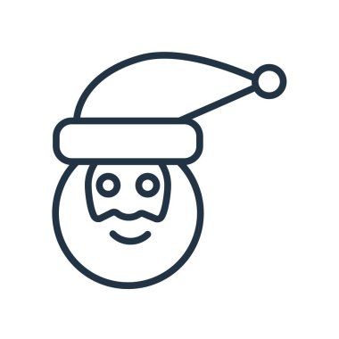 Beyaz arka plan üzerinde Noel Baba şeffaf işareti izole Noel Baba simge vektör