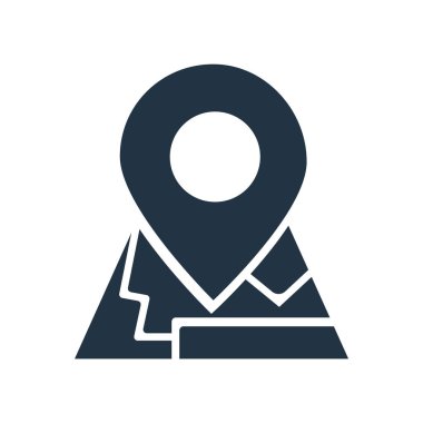 Beyaz arka plan üzerinde harita şeffaf işareti izole harita simge vektör