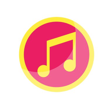 Beyaz arka plan üzerinde notalar şeffaf işareti izole levha müzik simge vektör