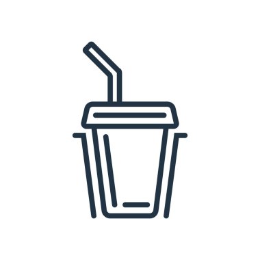 Beyaz arka plan üzerinde alkolsüz içecek şeffaf işareti izole meşrubat simge vektör