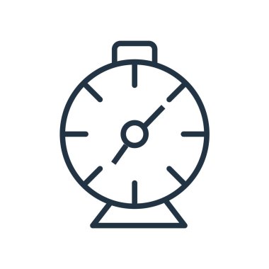 Şeffaf işareti beyaz zemin üzerine, çalar saat çalar saat simge vektör izole