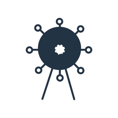 Dönme dolap simge vektör beyaz arka plan üzerinde dönme dolap şeffaf işareti izole