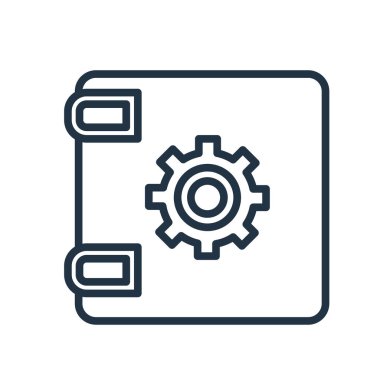 Beyaz arka plan üzerinde kasa şeffaf işareti izole kasa simge vektör