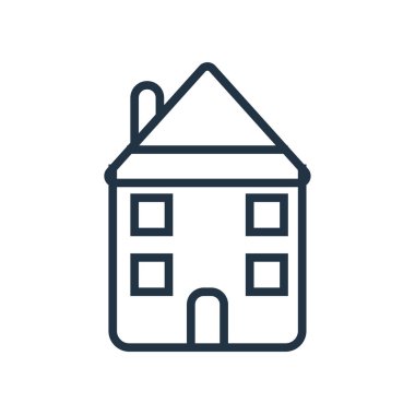 Beyaz arka plan üzerinde ev saydam işareti izole House simge vektör