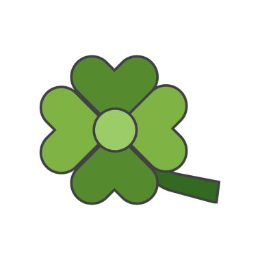 Web ve mobil uygulaması tasarımı, yonca logo kavramı için beyaz arka plan üzerinde izole yonca simge vektör