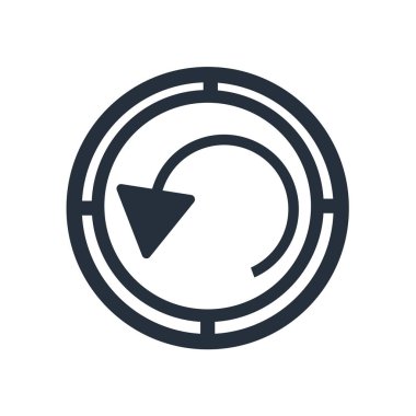 Döndürme daire simge vektör web ve mobil uygulaması tasarımı, döndürme daire logo kavramı için izole üzerinde beyaz arka plan