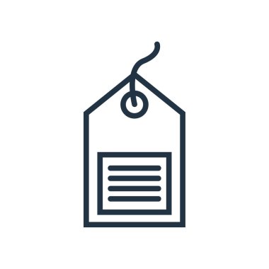 Beyaz arka plan üzerinde Şeffaf etiket işareti izole etiket simge vektör