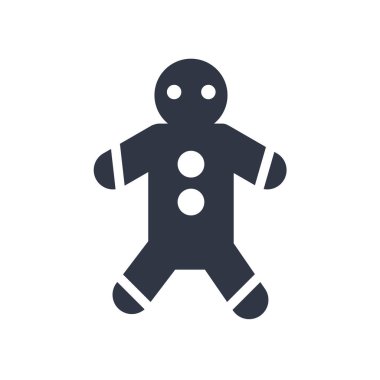 Gingerbread simge vektör web ve mobil uygulaması tasarımı, Gingerbread logo kavramı için izole üzerinde beyaz arka plan