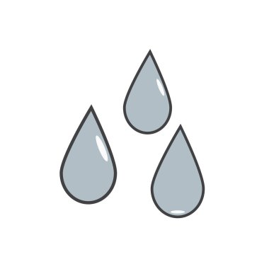 Web ve mobil uygulaması tasarımı, damla logo kavramı için beyaz arka plan üzerinde izole simge vektör damla