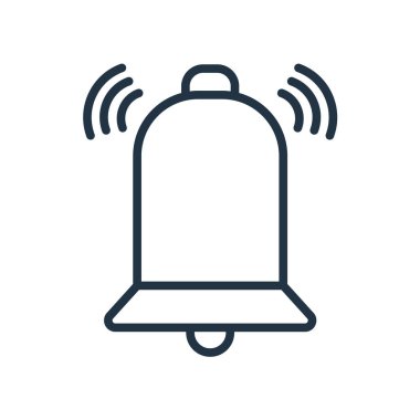 Beyaz arka plan üzerinde çan şeffaf işareti izole Bell simge vektör