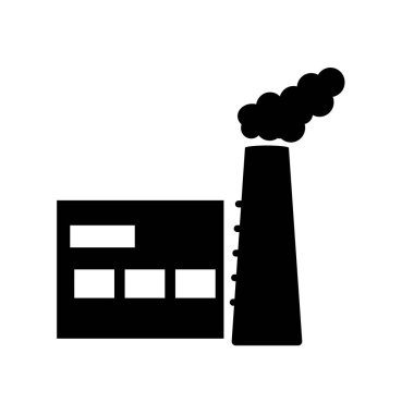 Web ve mobil uygulaması tasarımı, fabrika logo kavramı için beyaz arka plan üzerinde izole fabrika simge vektör