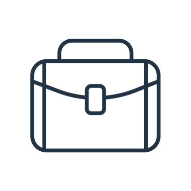 Beyaz arka plan üzerinde bavul şeffaf işareti izole bavul simge vektör