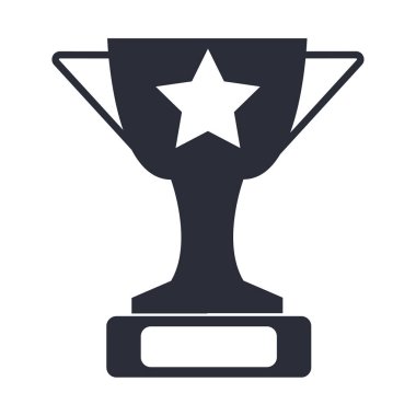 Web ve mobil uygulaması tasarım, kupa logo kavramı için beyaz arka plan üzerinde izole kupa simge vektör