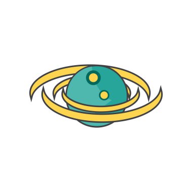 Web ve mobil uygulaması tasarımı, Galaxy logo kavramı için beyaz arka plan üzerinde izole Galaxy simge vektör