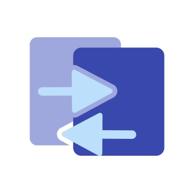 Dosya paylaşım simge vektör web ve mobil uygulaması tasarım, dosya paylaşım logo kavramı için izole üzerinde beyaz arka plan