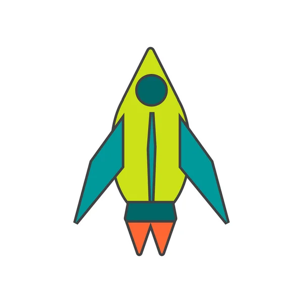 Cohete Nave Icono Vector Aislado Sobre Fondo Blanco Para Diseño — Vector de stock