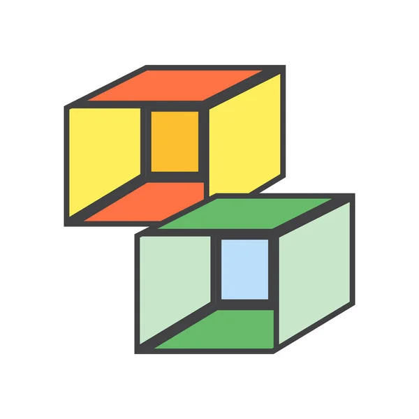 Cube Icon Vektor Isoliert Auf Weißem Hintergrund Für Ihr Web — Stockvektor