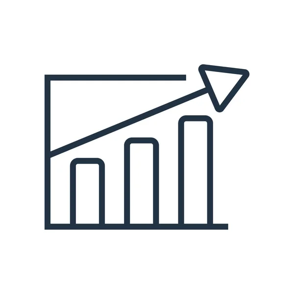 Gráfico Líneas Vector Icono Aislado Sobre Fondo Blanco Gráfico Líneas — Archivo Imágenes Vectoriales