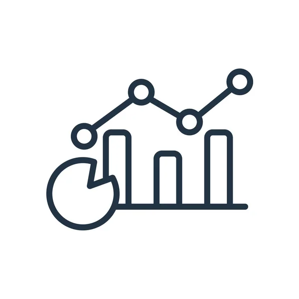 Pie Gráfico Icono Vector Aislado Sobre Fondo Blanco Pie Gráfico — Archivo Imágenes Vectoriales