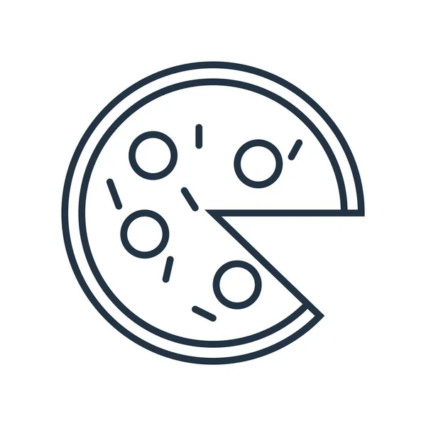 比萨图标矢量隔离白色背景 比萨饼透明标志 — 图库矢量图片