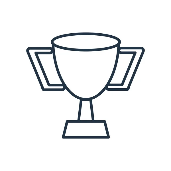 Trofej Ikona Vektor Izolovaných Bílém Pozadí Transparentní Znamení Trophy — Stockový vektor