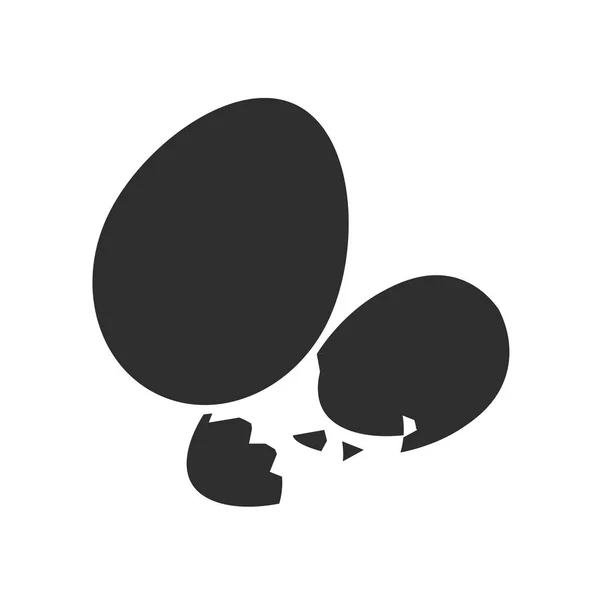 Jaja Sillhouettes Ikony Wektorowe Białym Tle Białym Tle Dla Sieci — Wektor stockowy