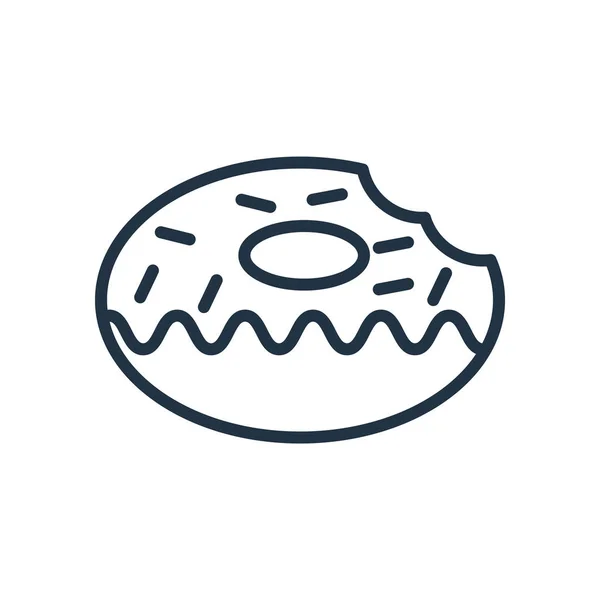Пончики Иконка Вектор Изолирован Белом Фоне Пончики Прозрачный Знак — стоковый вектор