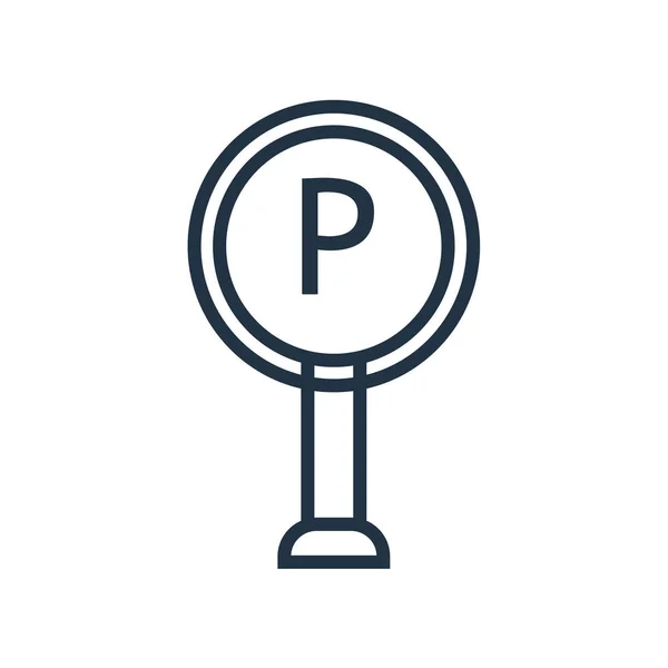 Parkplatzsymbol Vektor Isoliert Auf Weißem Hintergrund Parkplatzschild Transparent — Stockvektor