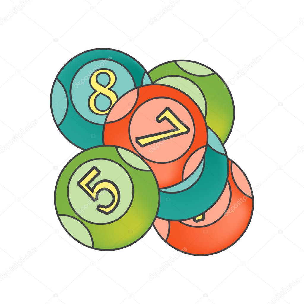 Lottery icon vector isolated on white background for your web and mobile app design, Lottery logo concept