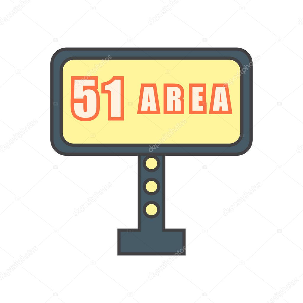 Area 51 icon vector isolated on white background for your web and mobile app design, Area 51 logo concept