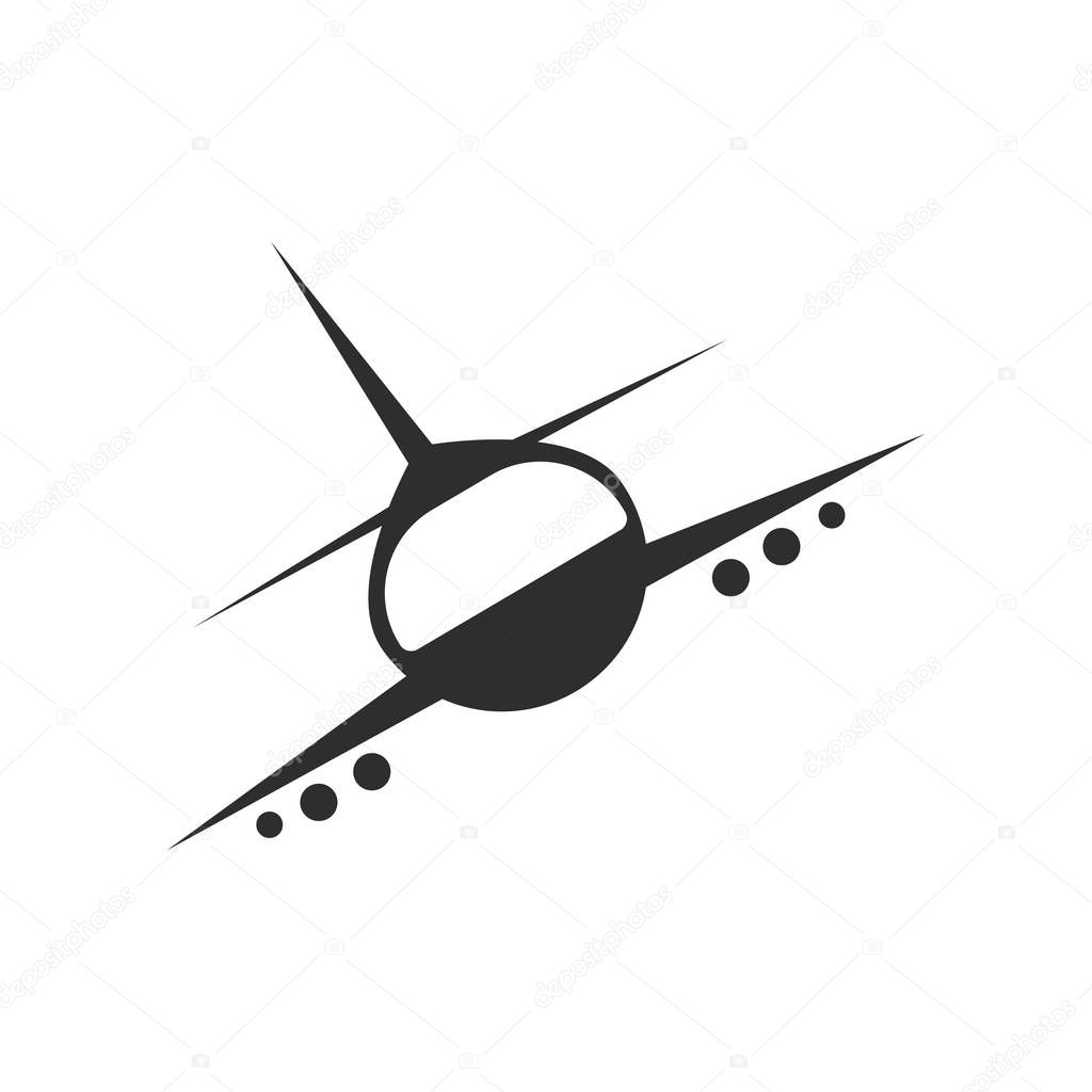 Airplane flight icon vector isolated on white background for your web and mobile app design, Airplane flight logo concept