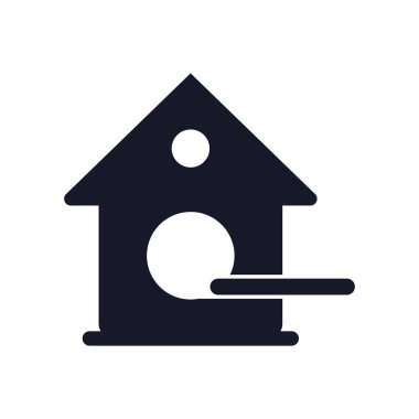 Web ve mobil uygulaması tasarımı, kuş yuvası logo kavramı için beyaz arka plan üzerinde izole kuş simge vektör